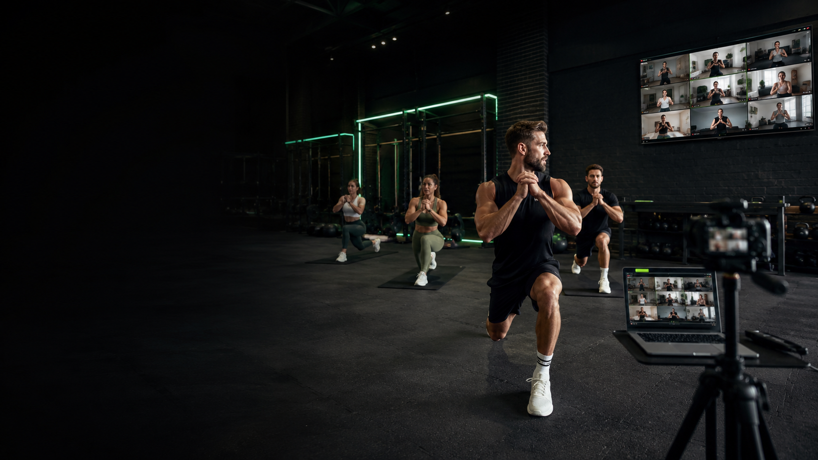 Live group fitness class