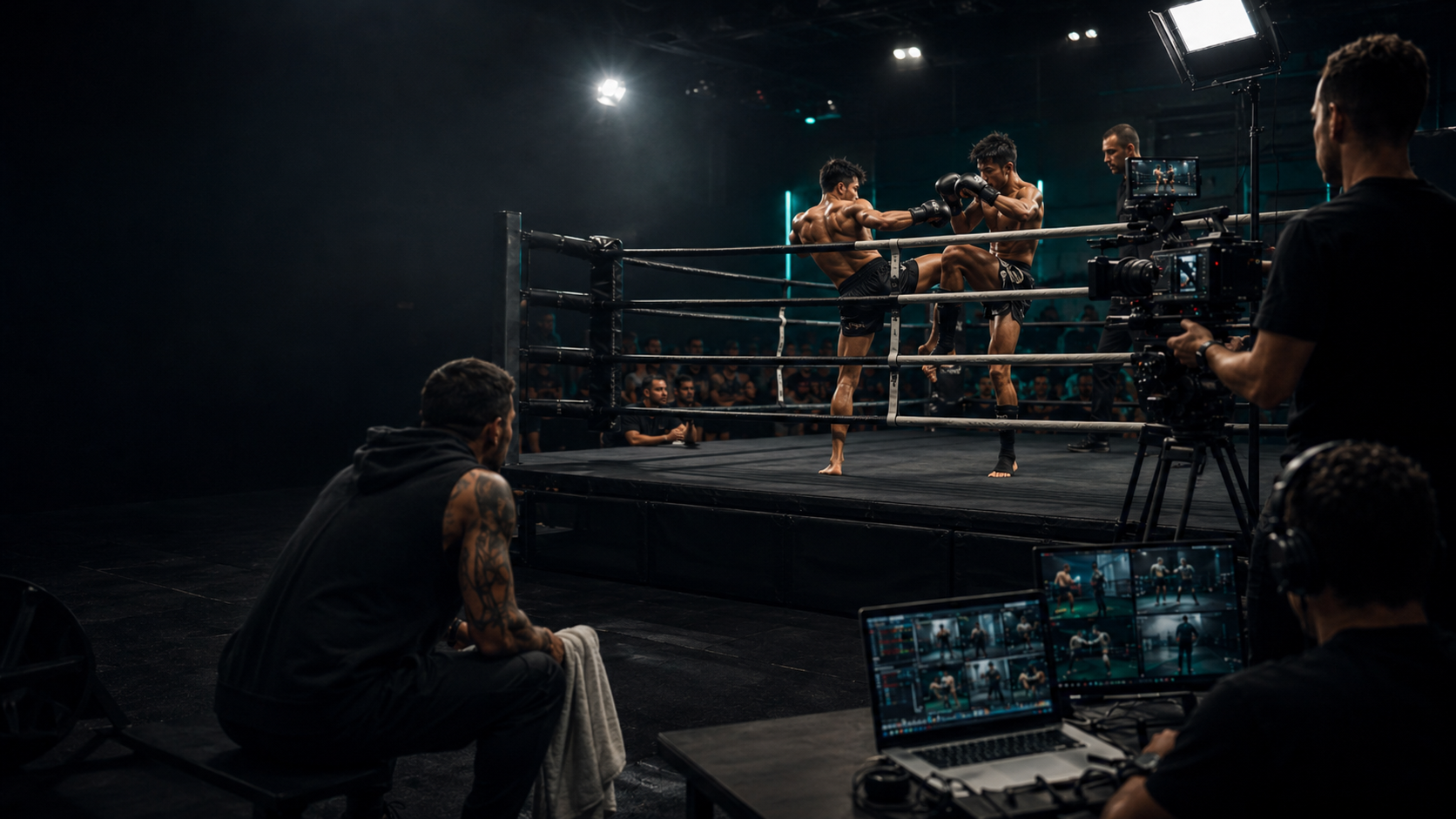 Independent Muay Thai fight night being broadcast live